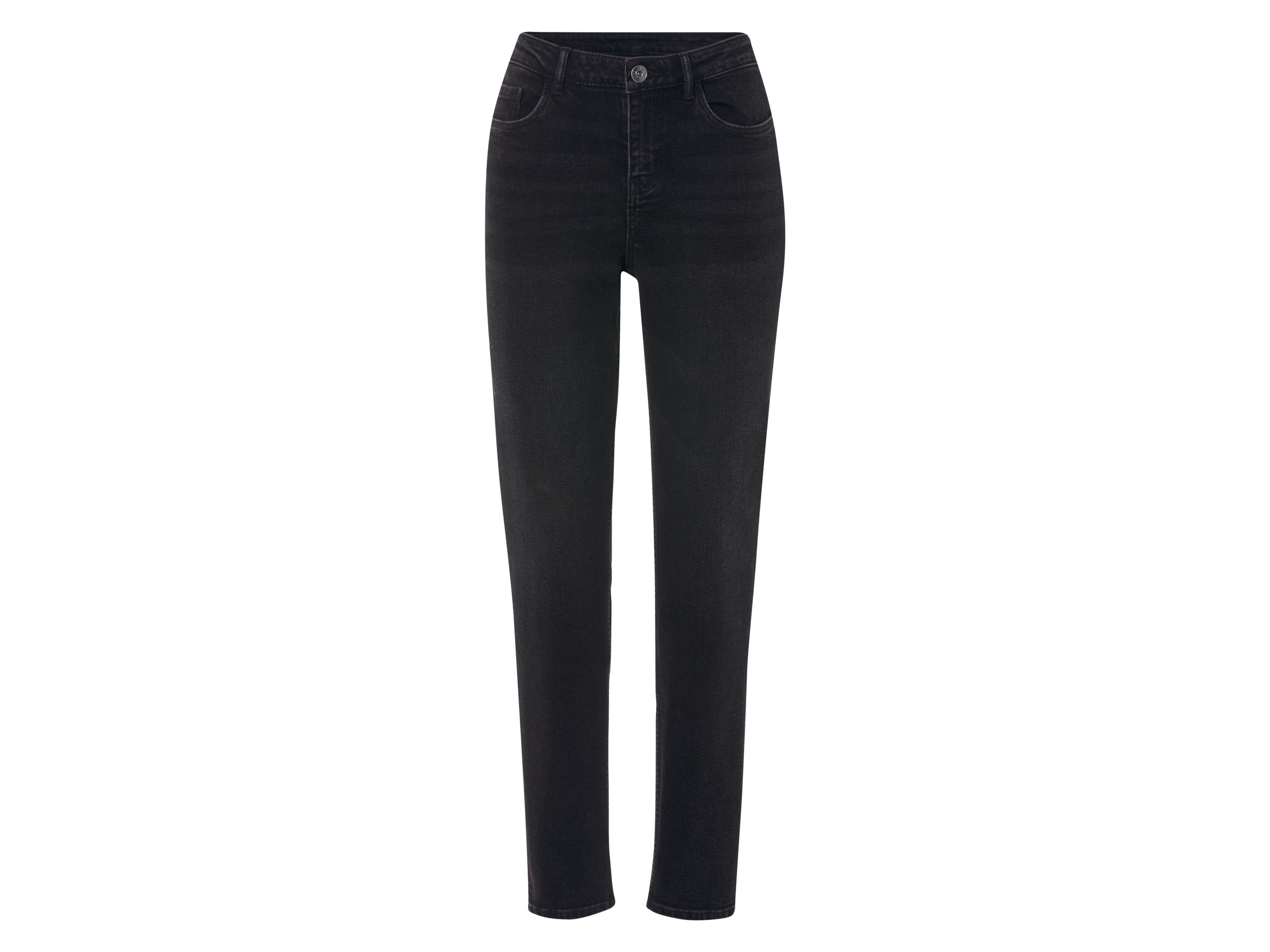 esmara Jeansy Straight Fit damskie z bawełny Czarny, 44