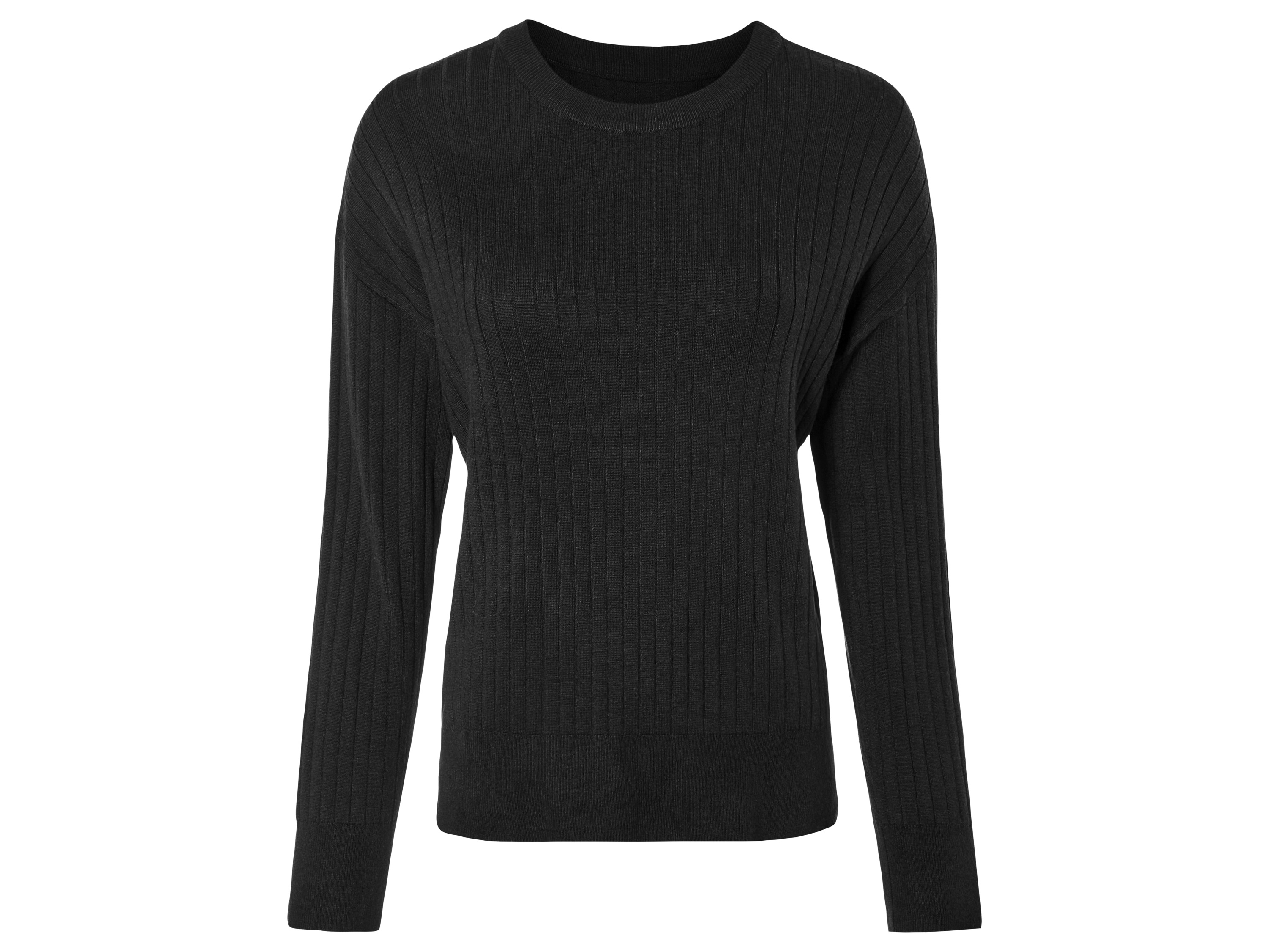 esmara Sweter damski z delikatnej dzianiny Czarny, S36/38