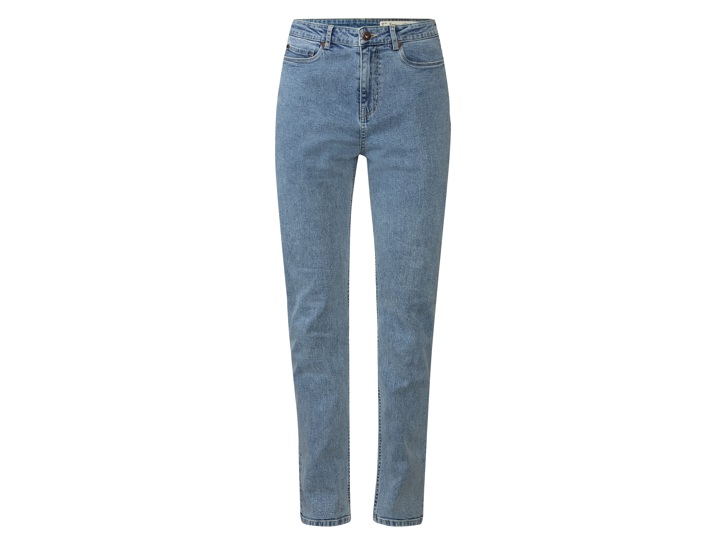 esmara Jeansy damskie z bawełną, Straight Fit 40, niska sylwetka, Jasnoniebieski