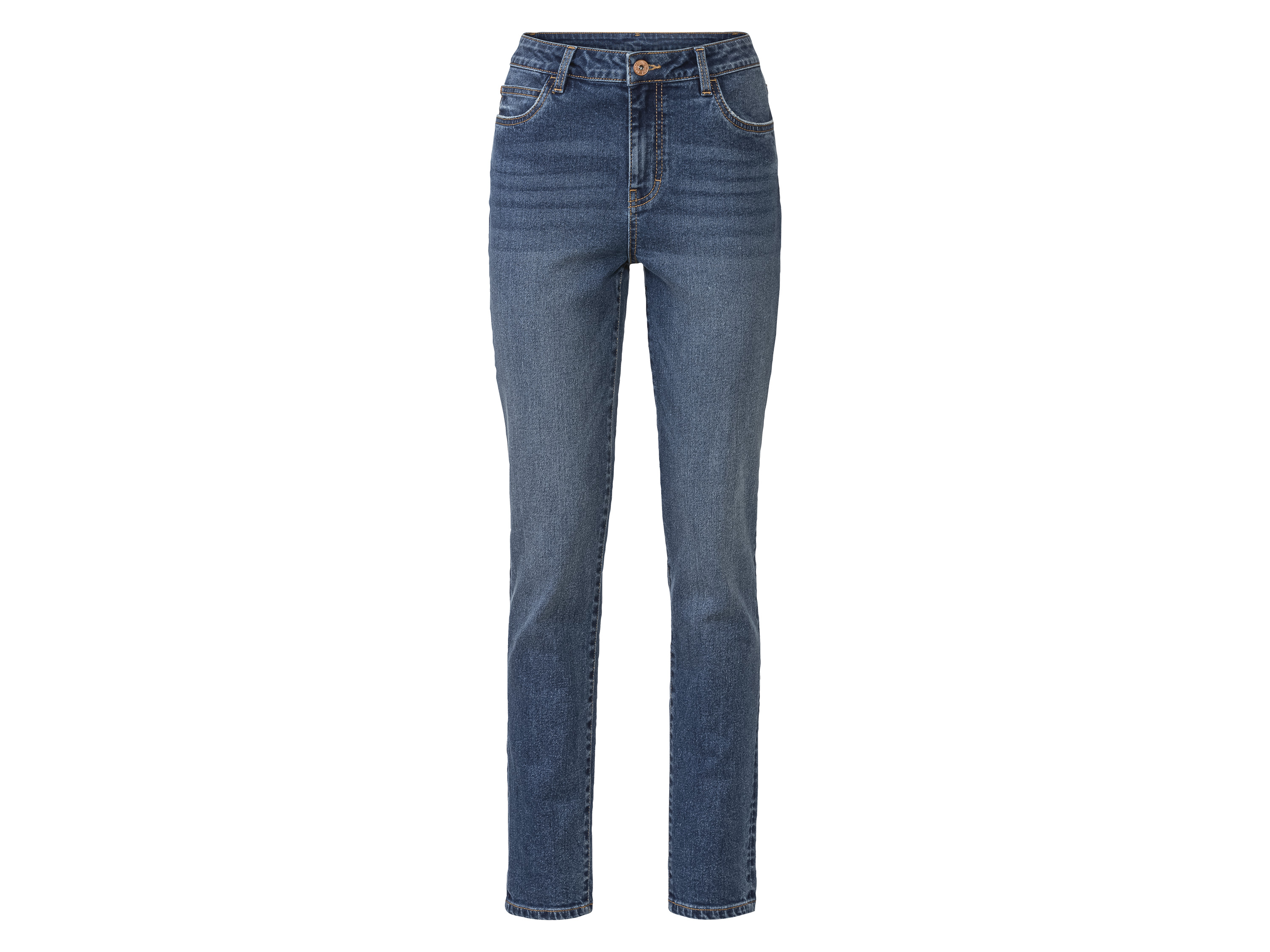 esmara Jeansy damskie, skinny fit, z bawełną 34, Ciemnoniebieski