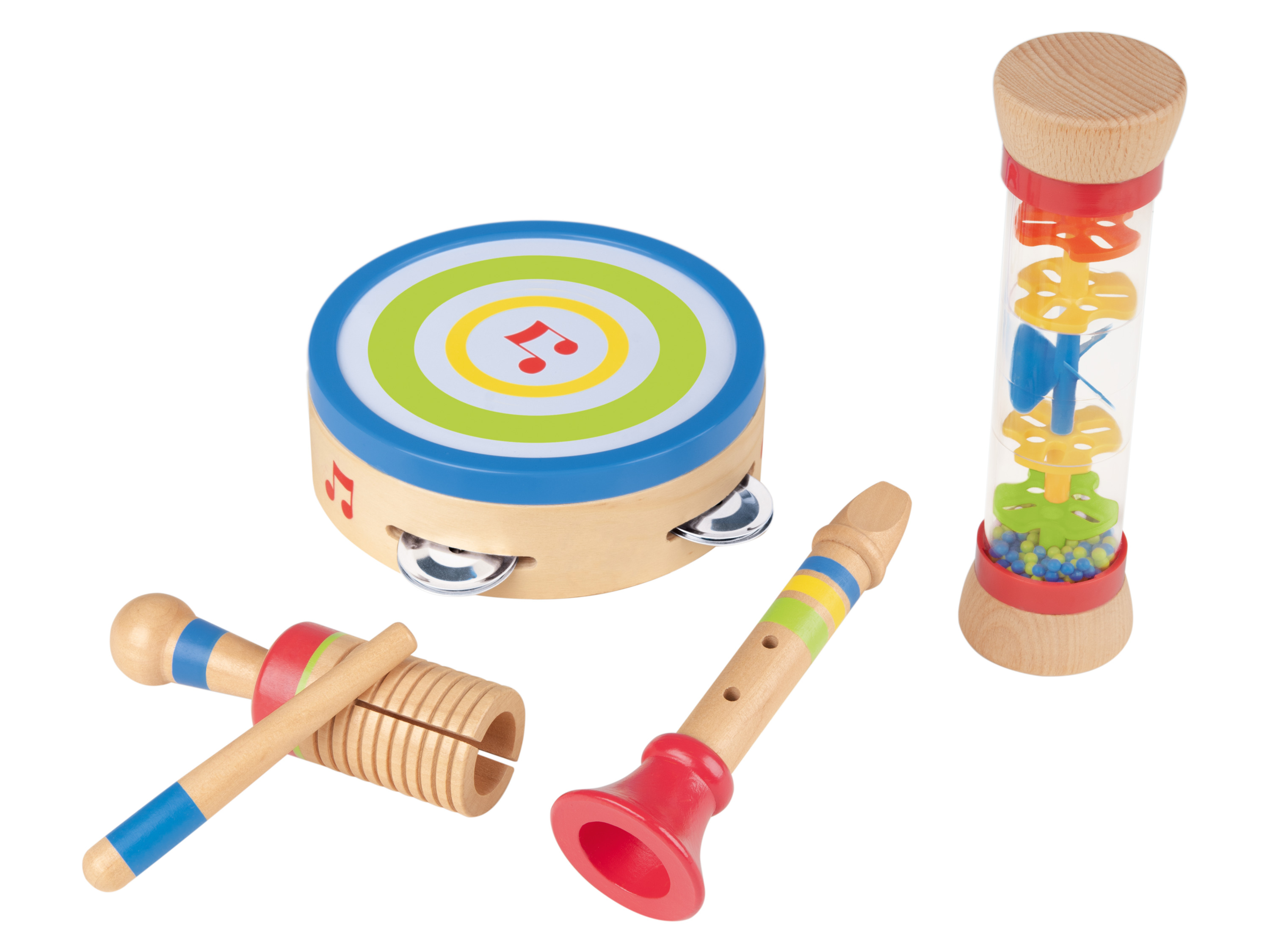 Playtive Zestaw muzyczny z drewna Tamburyn