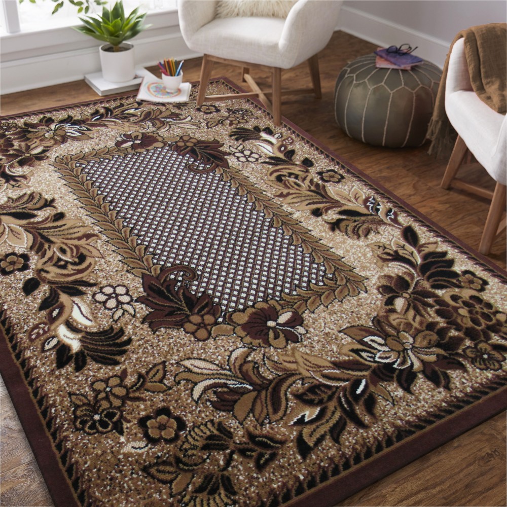 Dywan - 90 x 310 cm - Brązowy - Klasyczny - Dywanopol