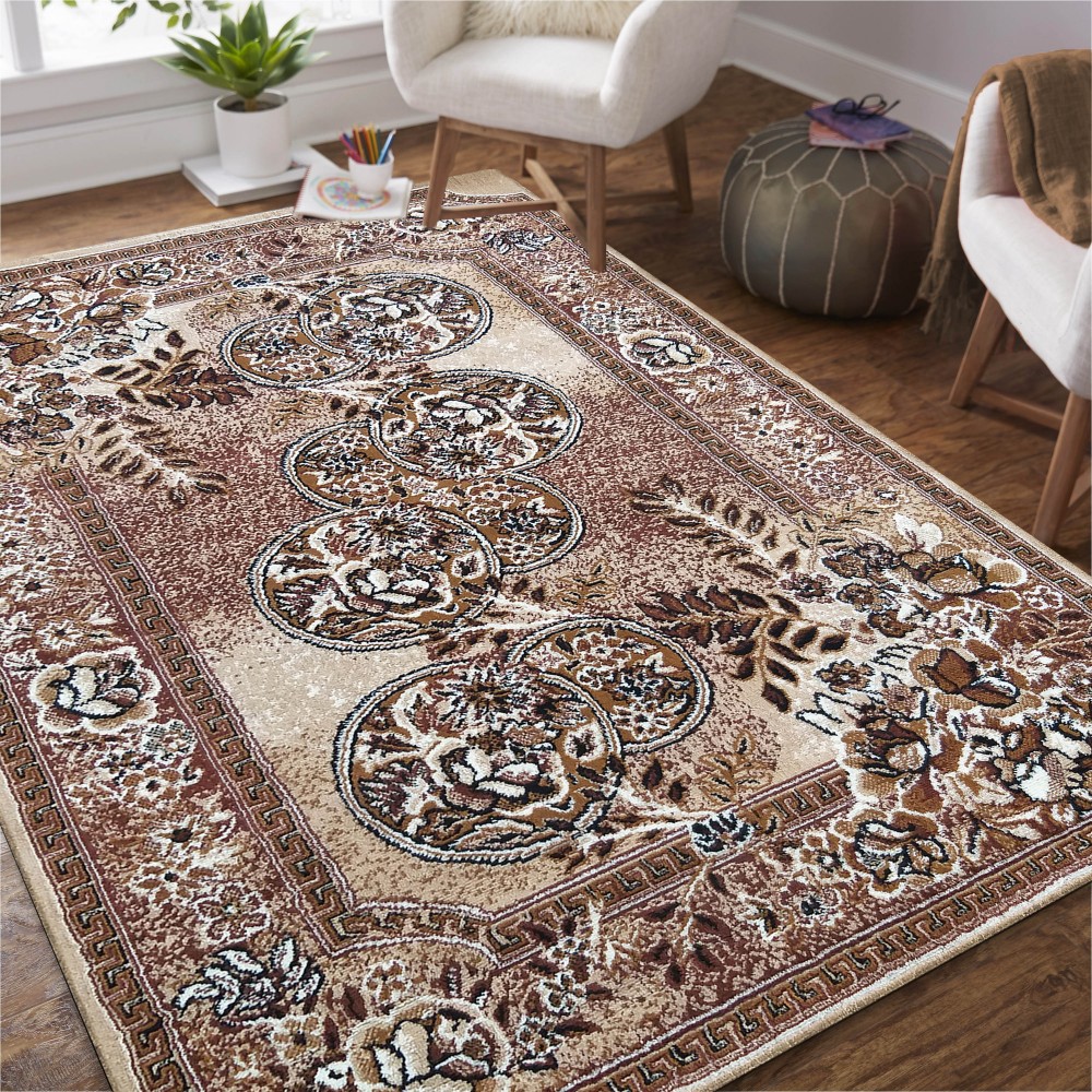 Dywan - 150 x 210 cm - Brązowy - Klasyczny - Dywanopol
