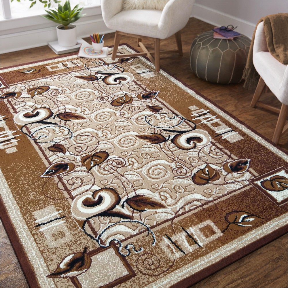 Dywan - 90 x 310 cm - Brązowy - Klasyczny - Dywanopol