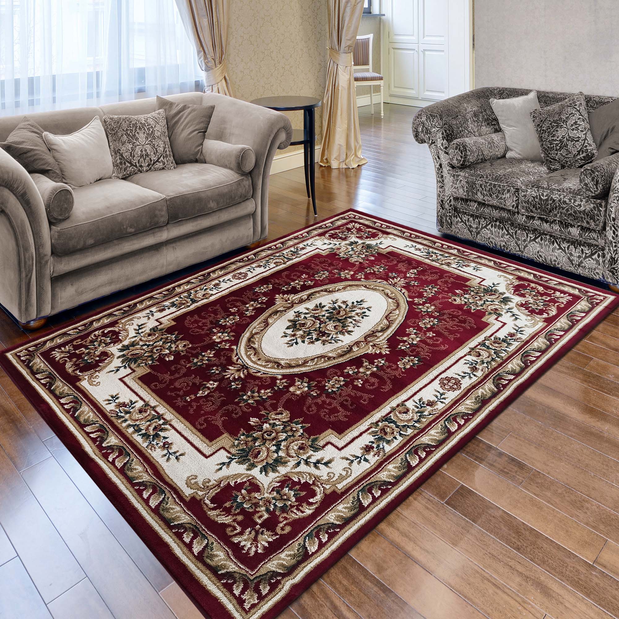 Dywan - 160 x 220 cm - Czerwony - Ekskluzywny - Dywanopol