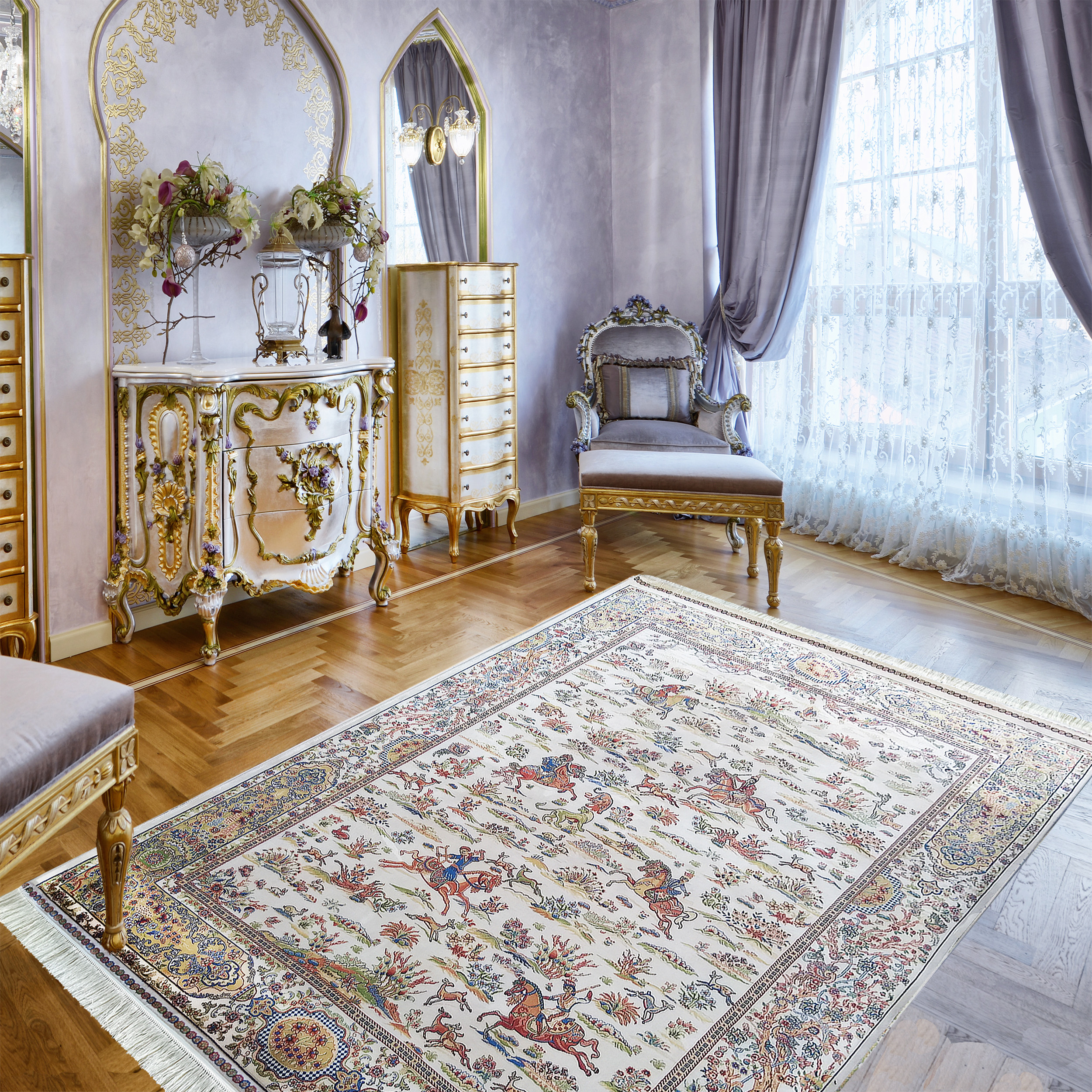 Dywan - 160 x 230 cm - Kremowy - Ekskluzywny - Dywanopol