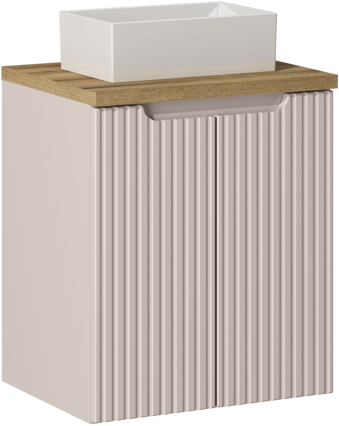 Darmowa Dostawa - Umywalka z szafką i blatem 50 cm beżową Comad Nova Cashmere SETNOCBOAK50CMDUNGAJA35WH