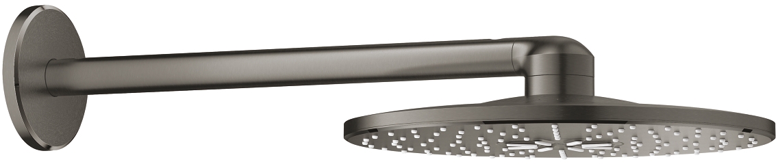 Darmowa Dostawa - Deszczownica z ramieniem 31x31 cm okrągła brushed hard graphite Grohe Rainshower 26475AL0