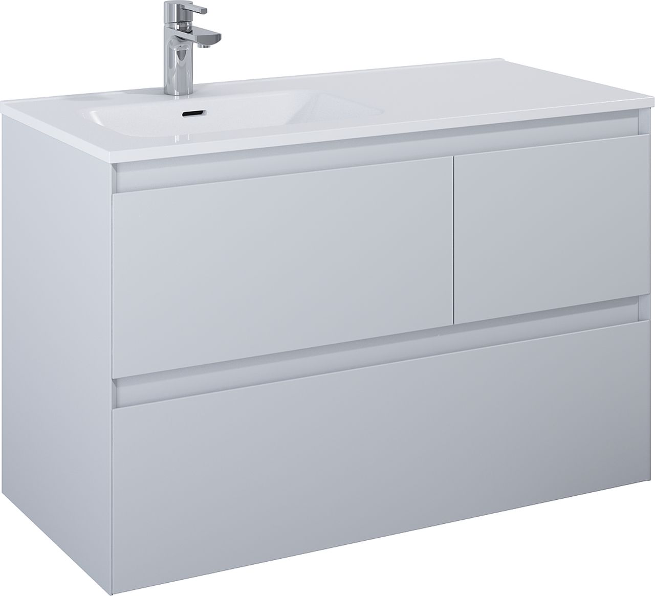 Darmowa Dostawa - Szafka 100x45.8x63.5 cm podumywalkowa wisząca szara Elita Split RE011006157040