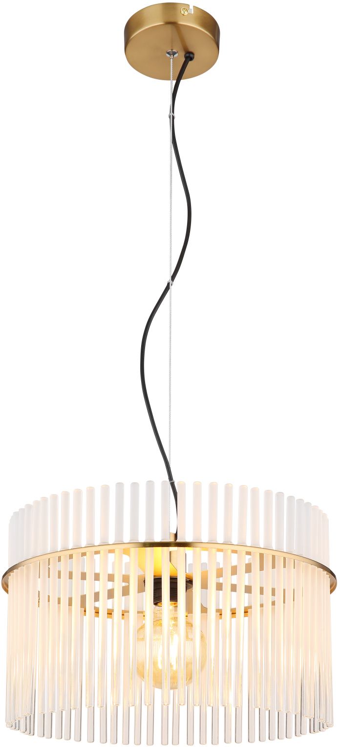 Darmowa Dostawa - Lampa wisząca 1x60 W biała-przezroczysta-złota Globo Lighting Gorley 15698HM