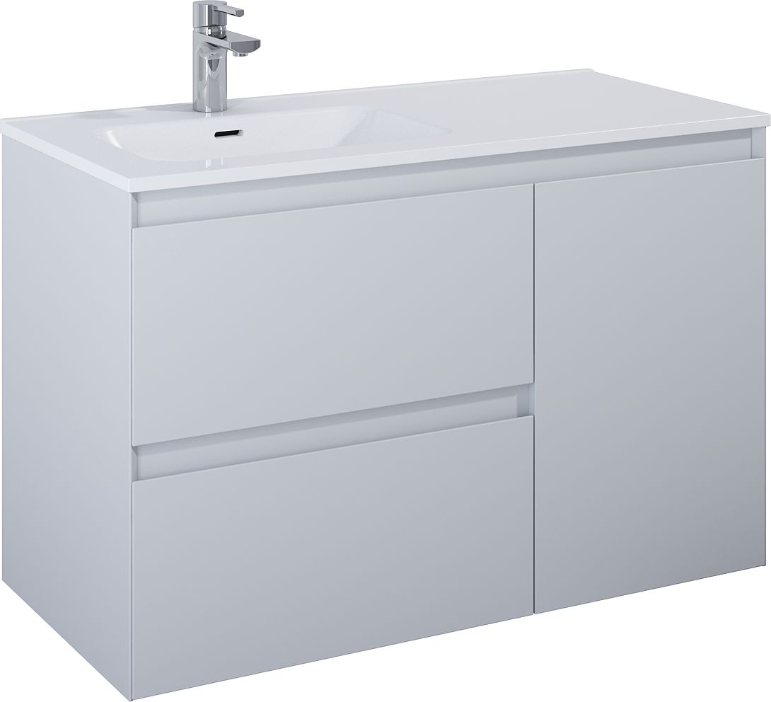 Darmowa Dostawa - Szafka 100x45.8x63.5 cm podumywalkowa wisząca szara Elita Split RE011006057040