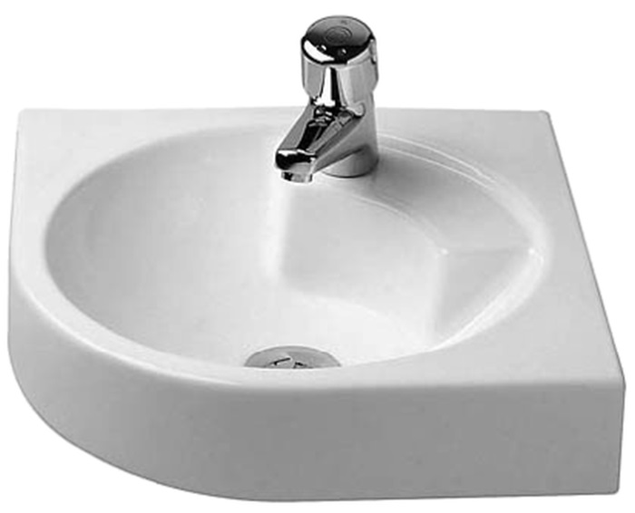 Darmowa Dostawa - Umywalka 63.5x54 cm narożna ścienna biała Duravit Architec 0448450000