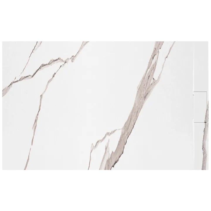 Darmowa Dostawa - Brodzik prostokątny 80x100 cm biały-beżowy Rea Bazalt Carrara White REAK7000
