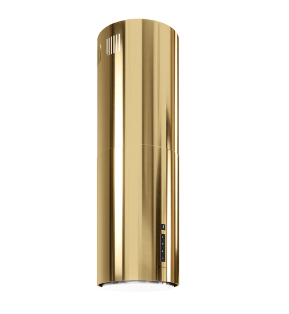 Darmowa Dostawa - Okap kuchenny 39 cm wyspowy złoty Globalo SQ Heweno Isola HEWENOISOLA392LIGHTGOLD