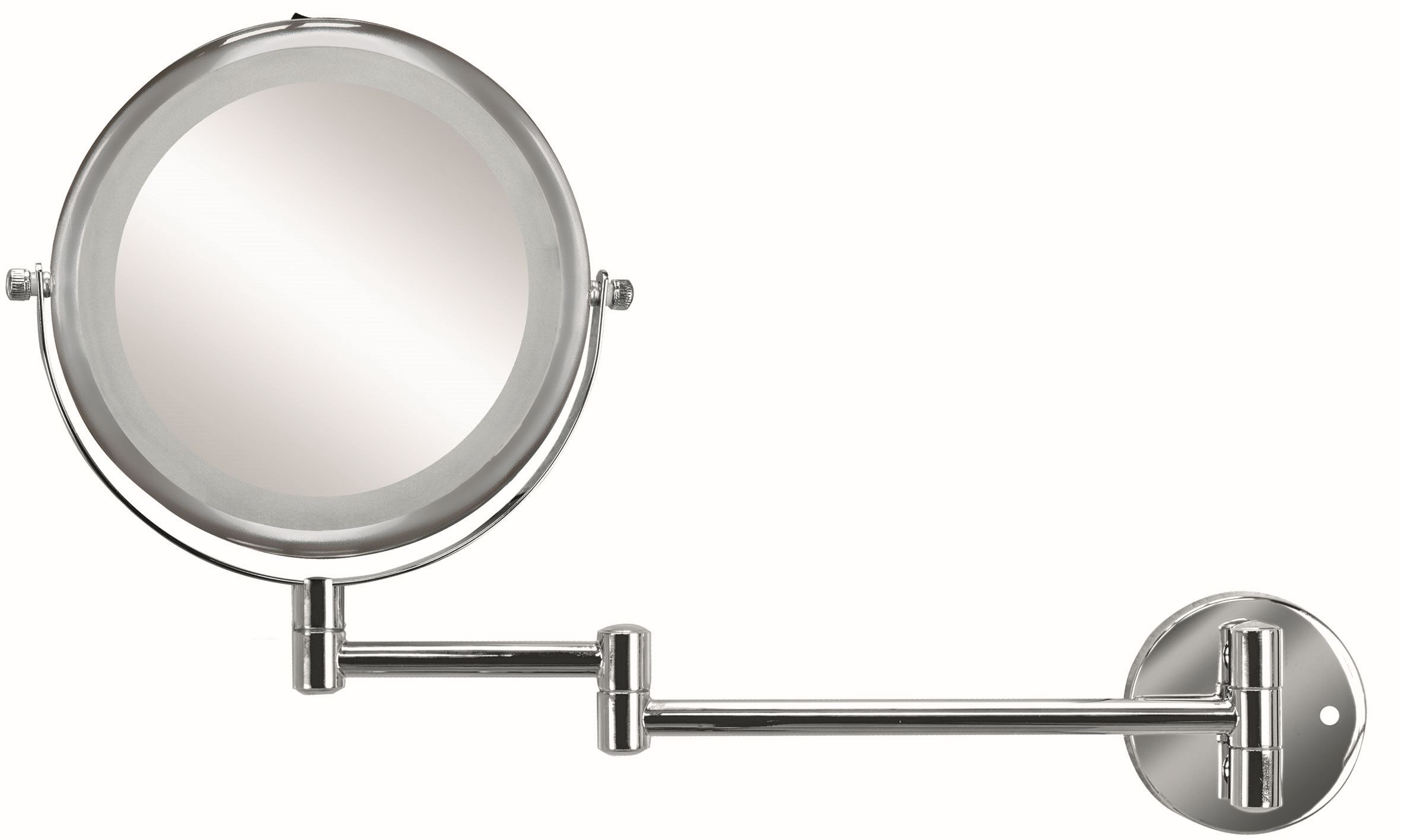 Darmowa Dostawa - Lusterko kosmetyczne 17.5x17.5 cm okrągłe z oświetleniem chrom Kleine Wolke LED Mirror 8428124886