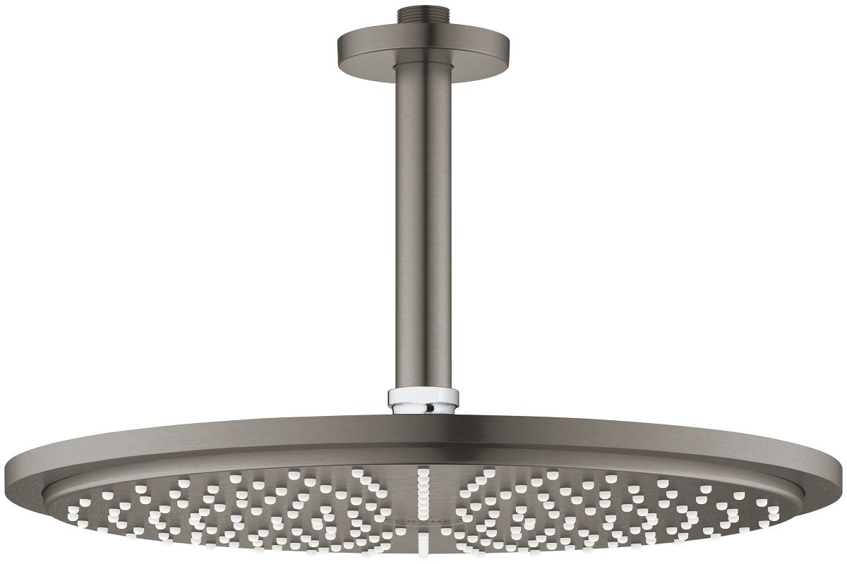 Darmowa Dostawa - Deszczownica z ramieniem 31x31 cm okrągła brushed hard graphite Grohe Rainshower 26067AL0