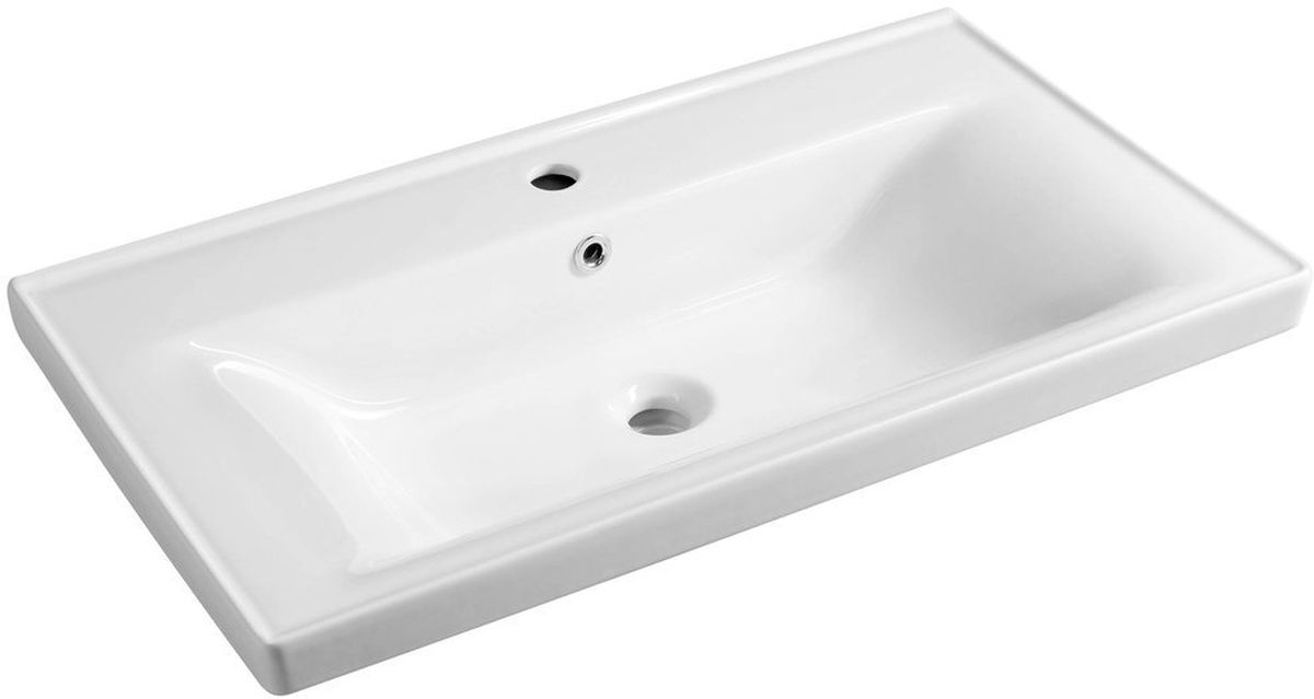 Darmowa Dostawa - Umywalka 80x46 cm prostokątna ścienna-meblowa biała Aqualine Sava 2080