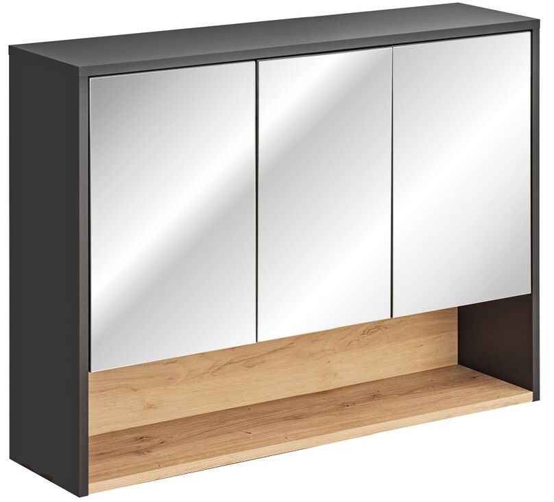 Darmowa Dostawa - Szafka 100x25x75 cm z lustrem szara Comad Borneo BORNEOCOSMOS845FSC