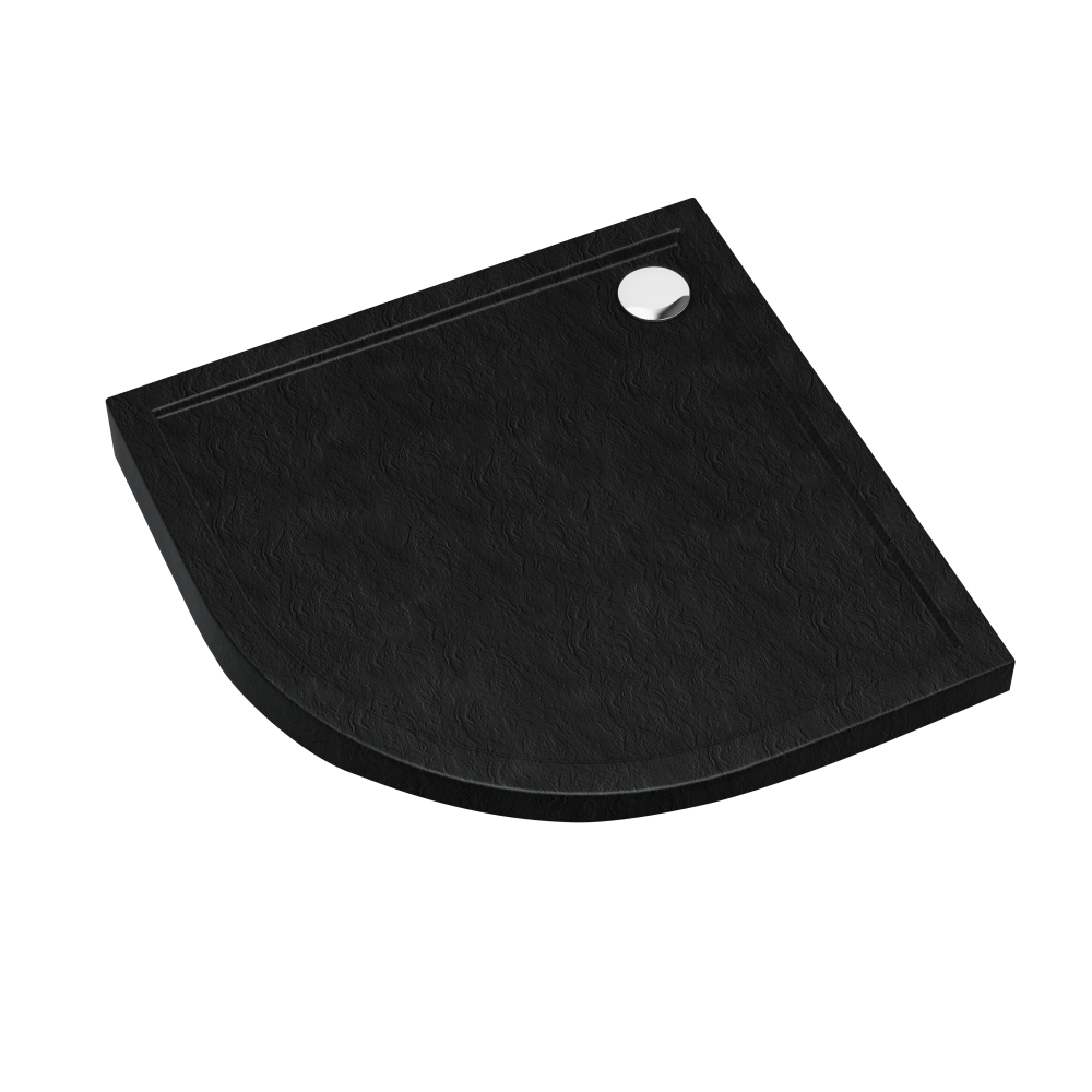 Darmowa Dostawa - Brodzik półokrągły 80x80 cm czarny Schedline Sharper Black Stone 3SS1O8080CST