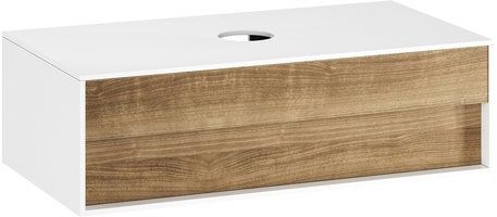 Darmowa Dostawa - Szafka 100x54x30.5 cm podumywalkowa wisząca biała-orzech Ravak Step X000001418