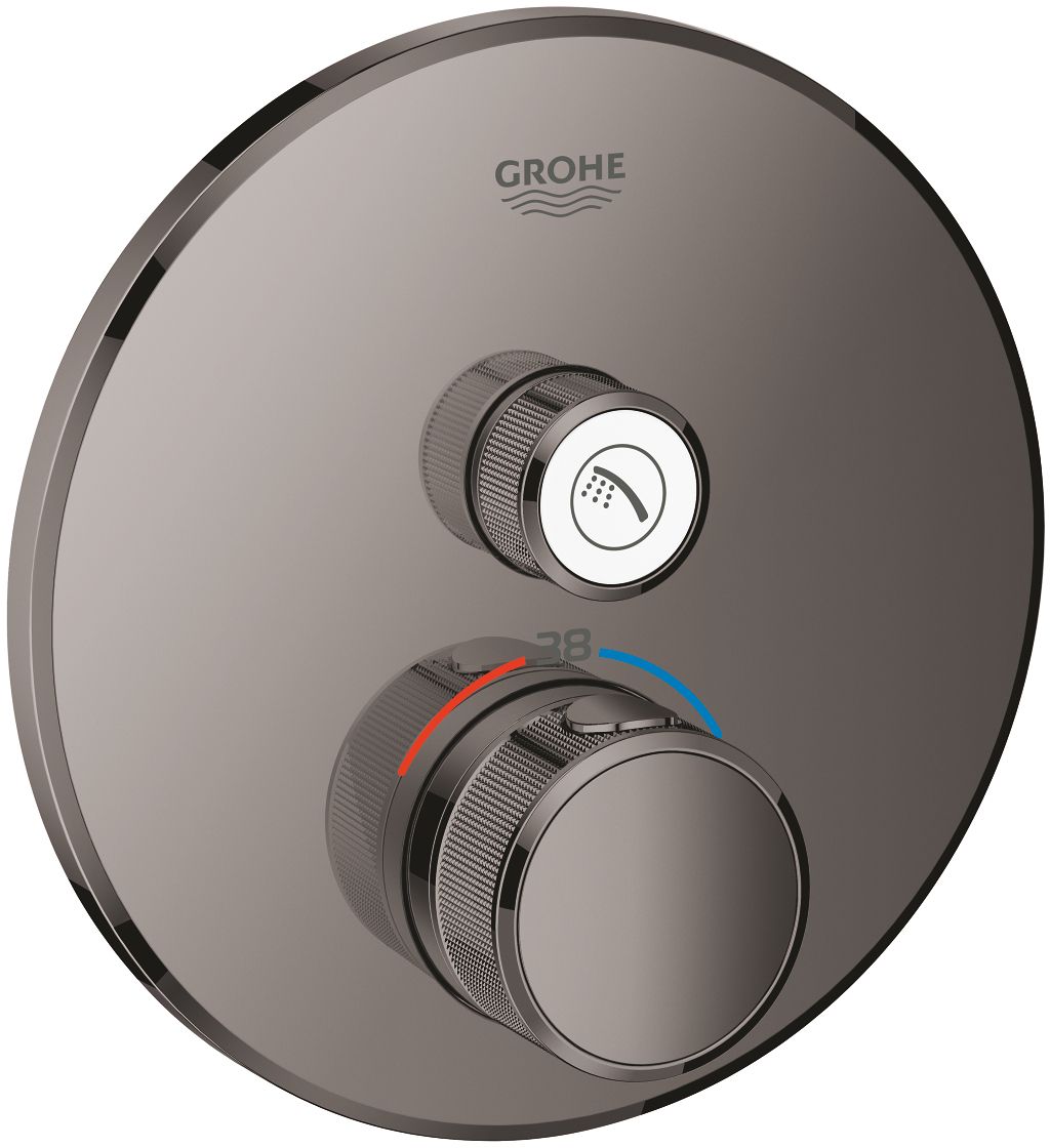 Darmowa Dostawa - Bateria prysznicowa podtynkowa termostatyczna hard graphite Grohe Grohtherm SmartControl 29118A00