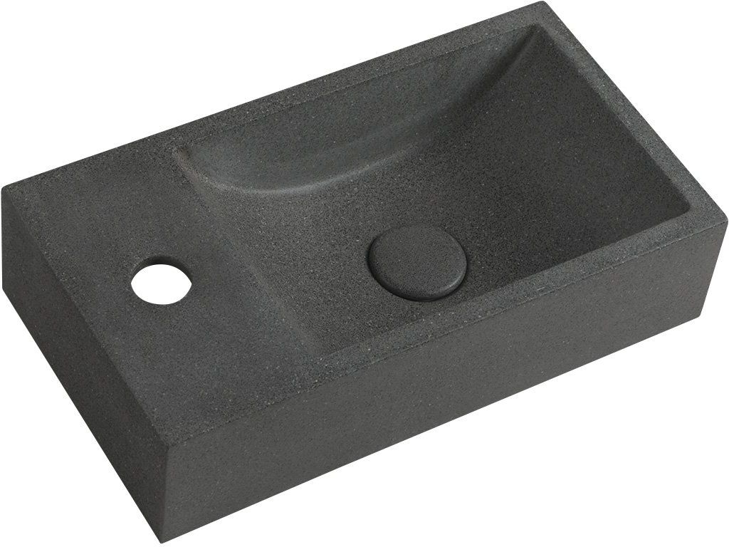 Darmowa Dostawa - Umywalka 40x22 cm prostokątna ścienna czarna Sapho Small AR403