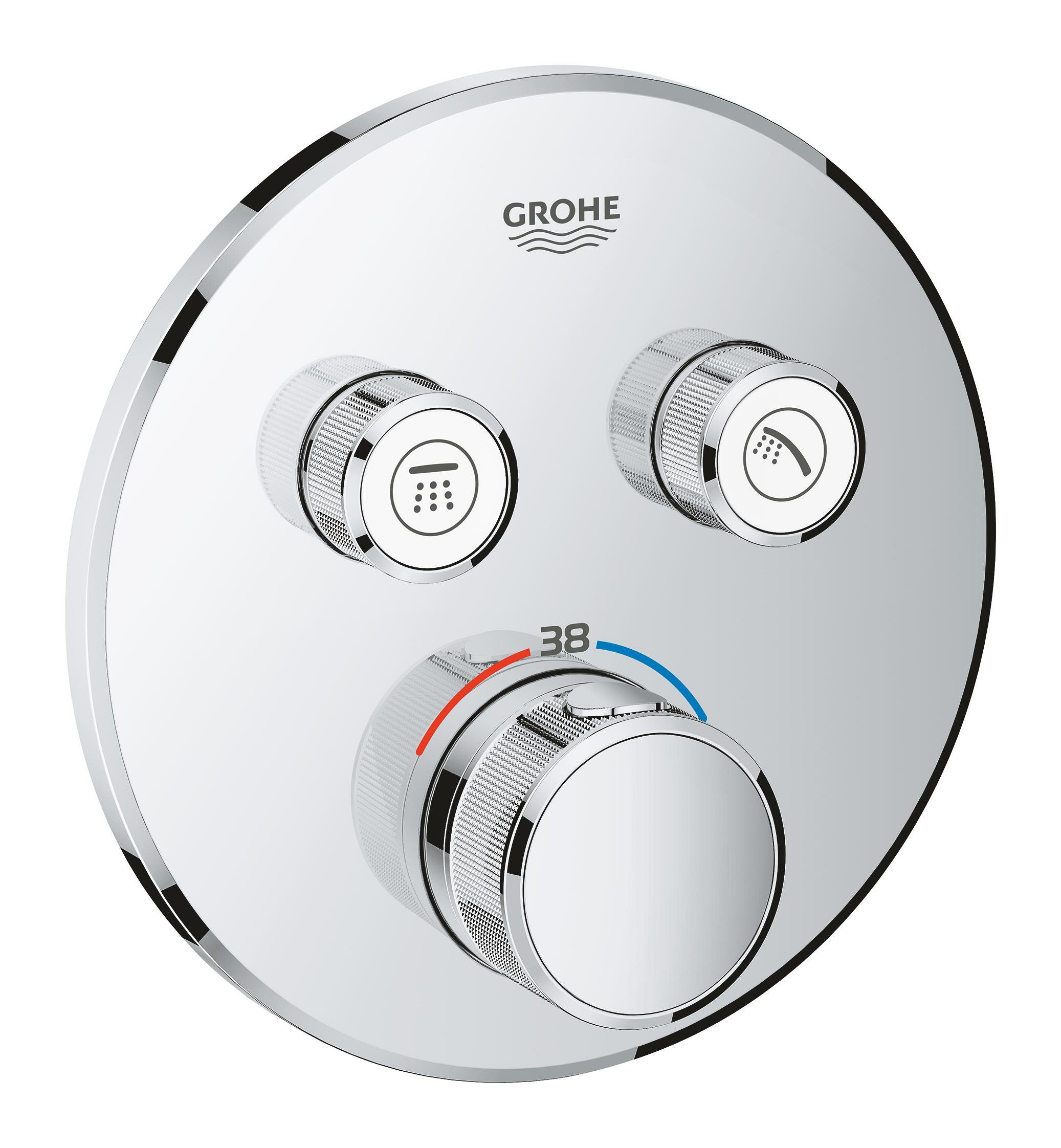 Darmowa Dostawa - Bateria wannowo-prysznicowa podtynkowa termostatyczna starlight chrome Grohe Grohtherm SmartControl 29119000