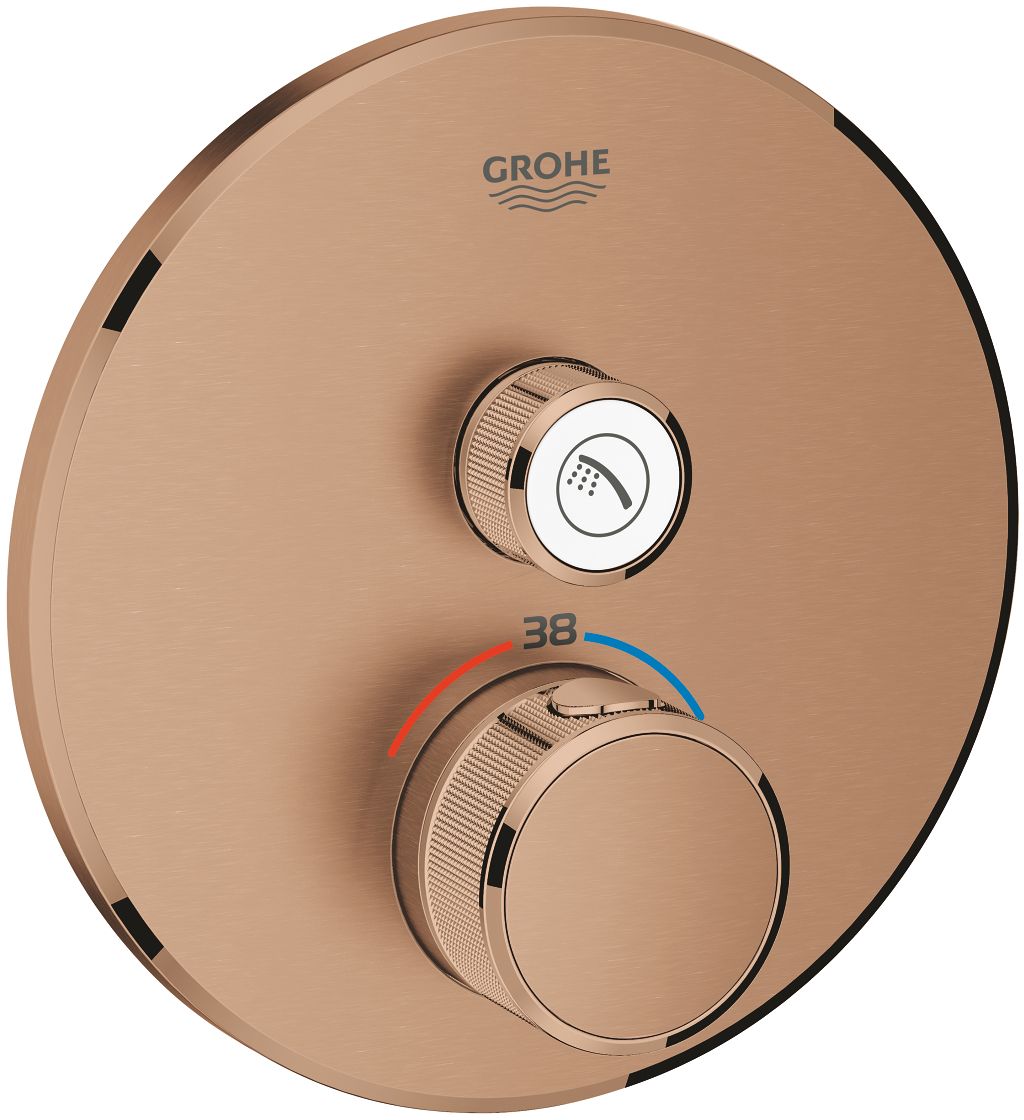 Darmowa Dostawa - Bateria prysznicowa podtynkowa termostatyczna brushed warm sunset Grohe Grohtherm SmartControl 29118DL0