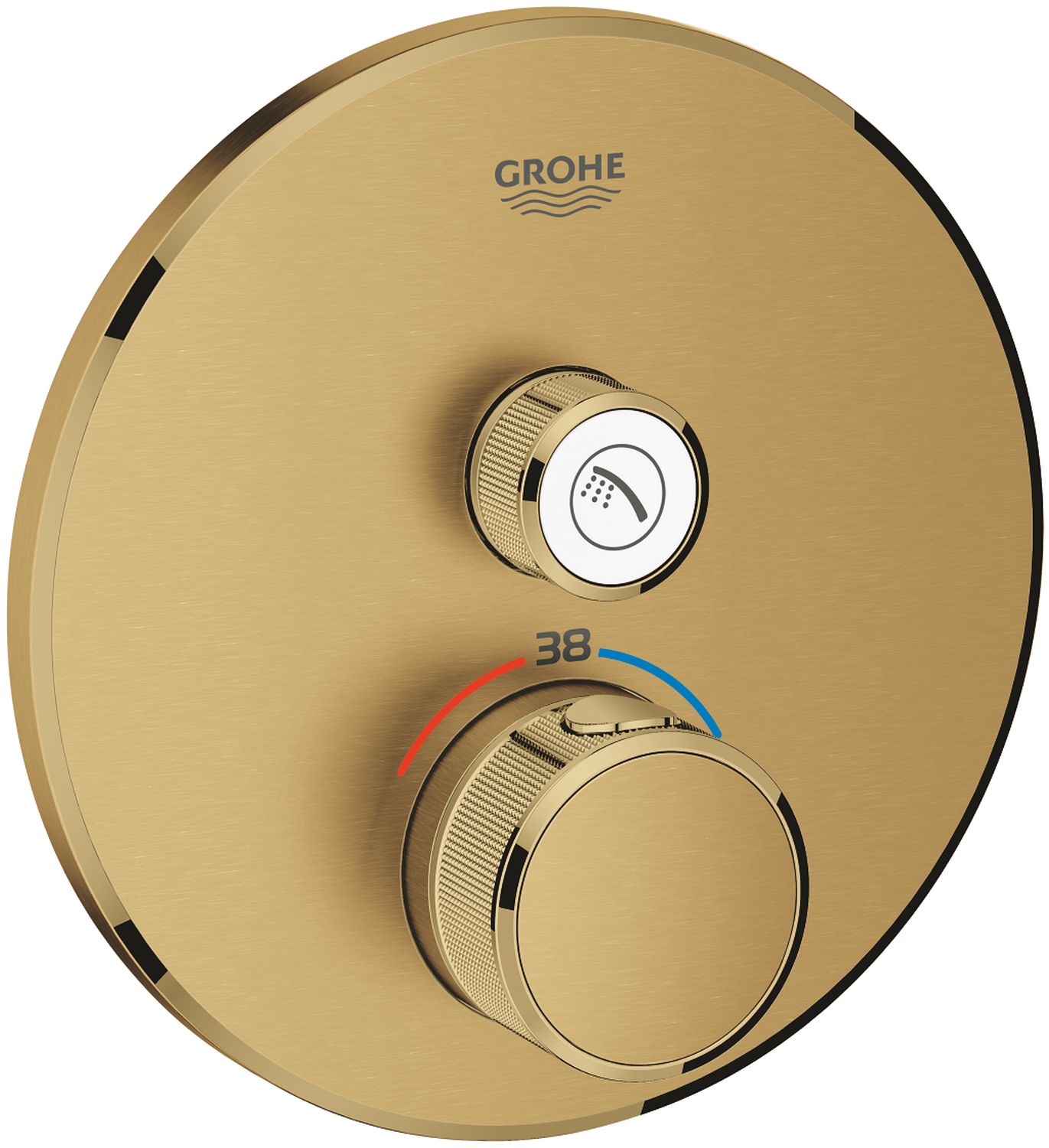 Darmowa Dostawa - Bateria prysznicowa podtynkowa termostatyczna brushed cool sunrise Grohe Grohtherm SmartControl 29118GN0