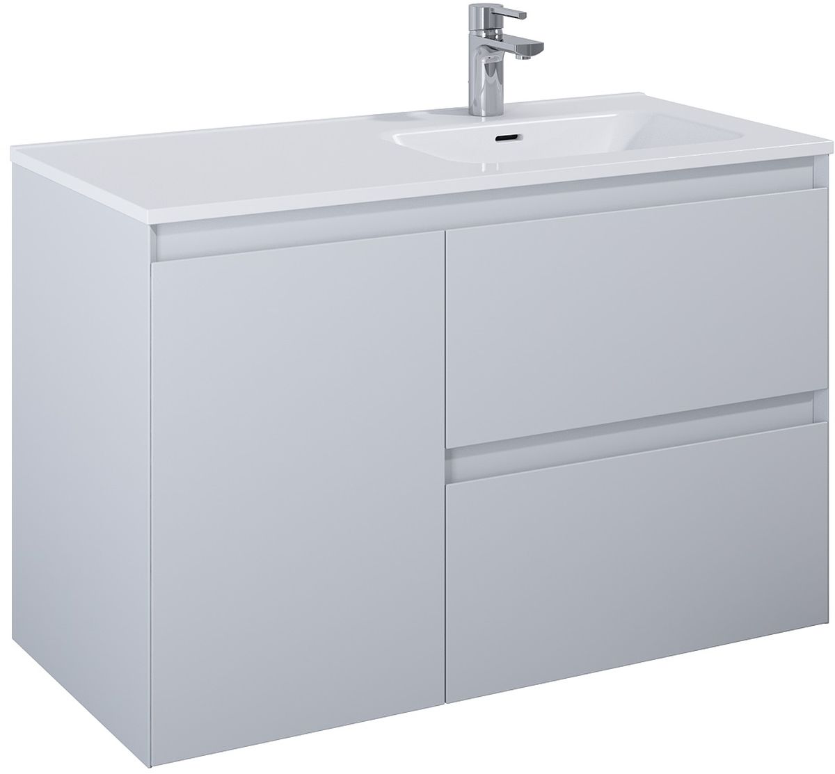 Darmowa Dostawa - Szafka 100x45.8x63.5 cm podumywalkowa wisząca szara Elita Split RE011005057040