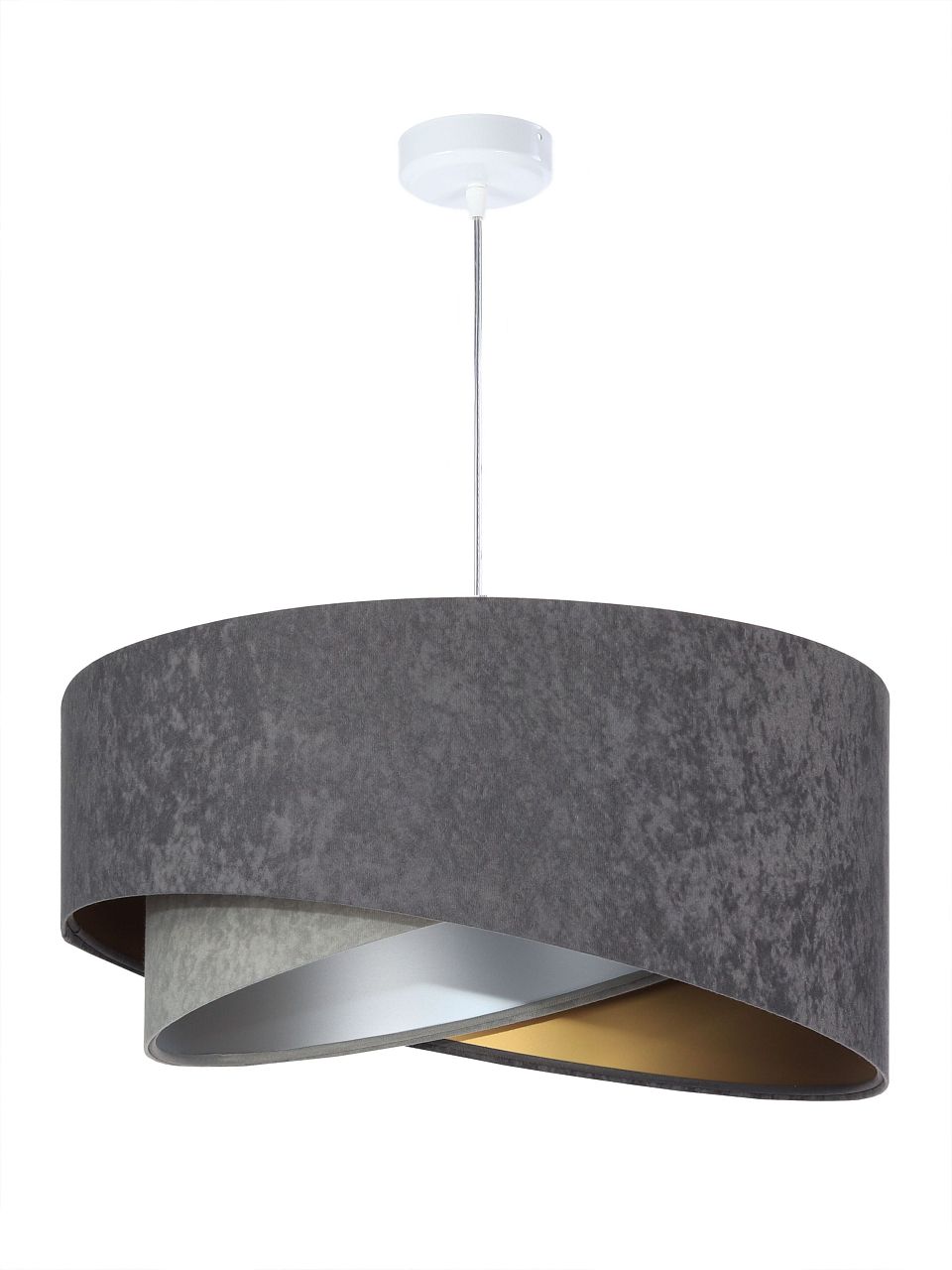 Darmowa Dostawa - Lampa wisząca 1x60 W złota-szary/popielaty-srebrna-grafitowa BPS Koncept Galaxy 060080