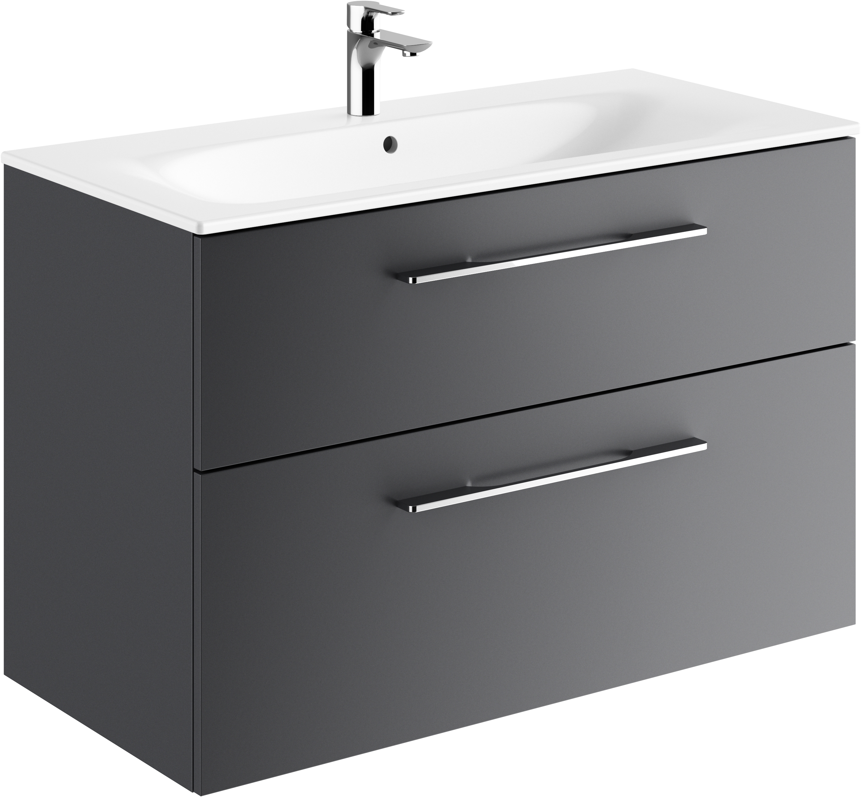 Darmowa Dostawa - Umywalka z szafką 100 cm grafit Geberit Selnova Square 501245001