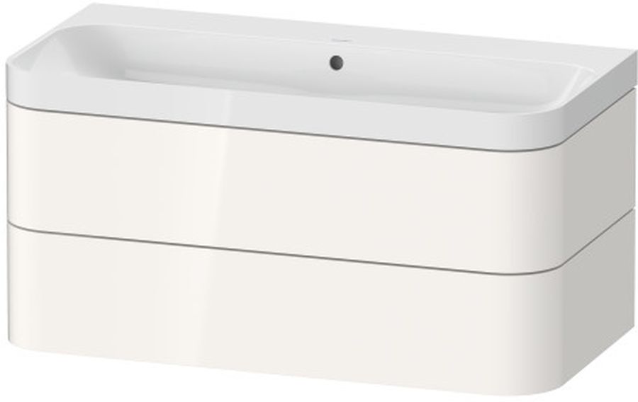 Darmowa Dostawa - Umywalka z szafką 97.5 cm biała Duravit Happy D.2 Plus HP4348N2222