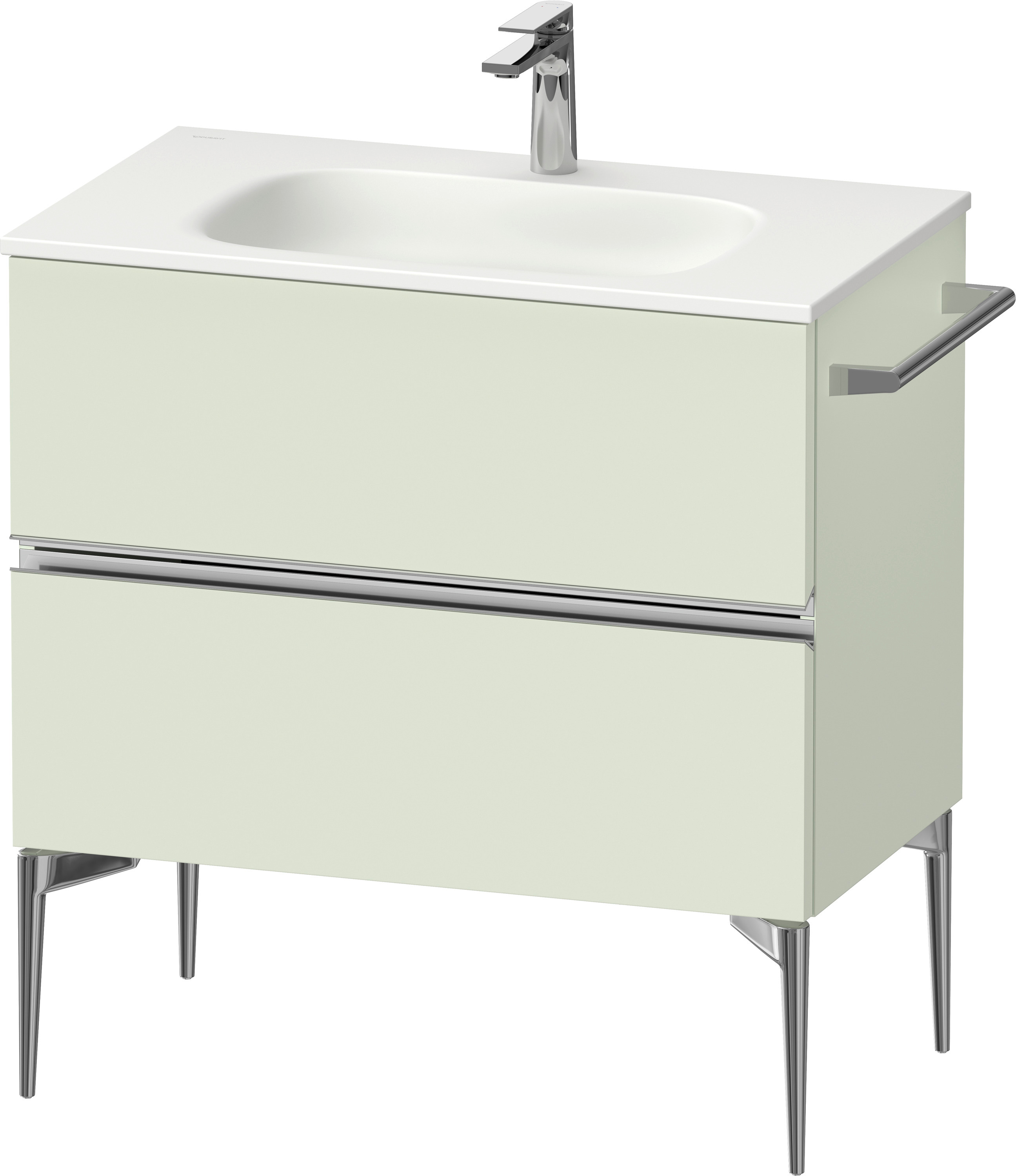 Darmowa Dostawa - Szafka 81x47.7x59.2 cm podumywalkowa wisząca zielona-chrom Duravit Sivida SV4651010HH0000