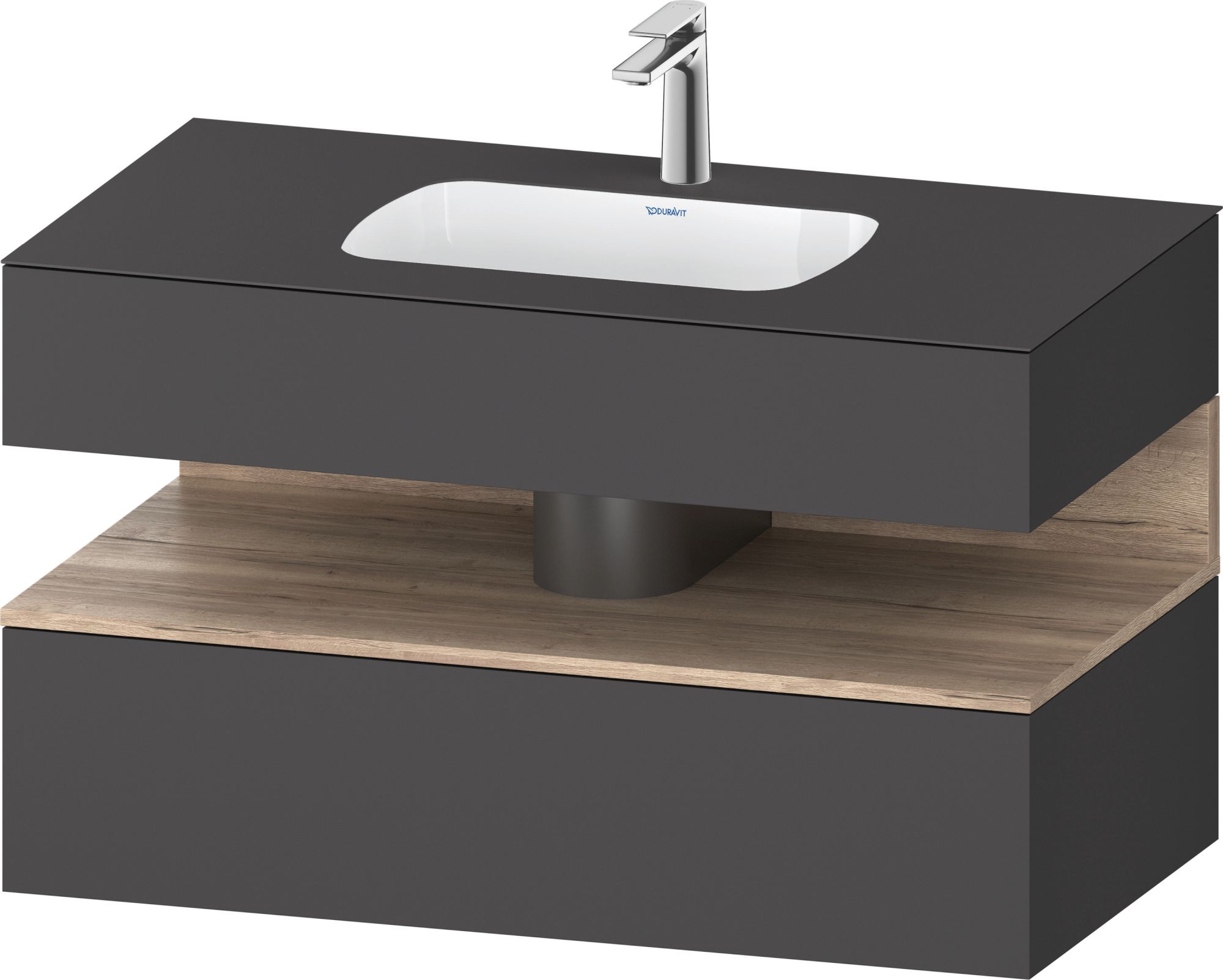 Darmowa Dostawa - Umywalka z szafką 100 cm dąb Duravit Qatego QA4786055490010