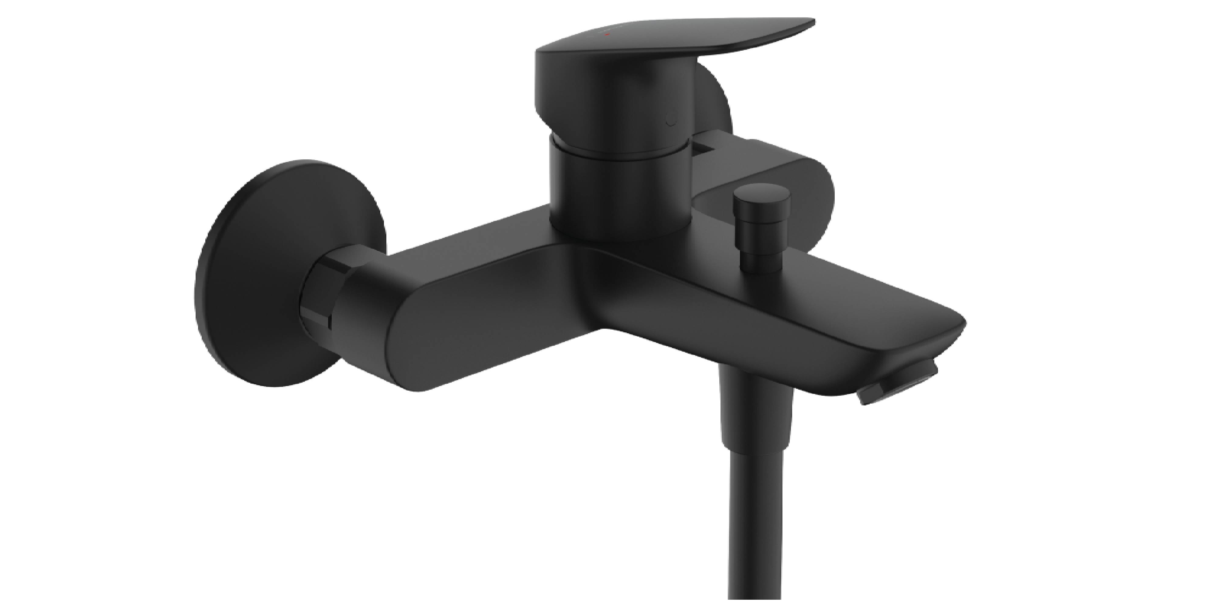 Darmowa Dostawa - Bateria wannowo-prysznicowa ścienna czarna Hansgrohe Logis 71401670