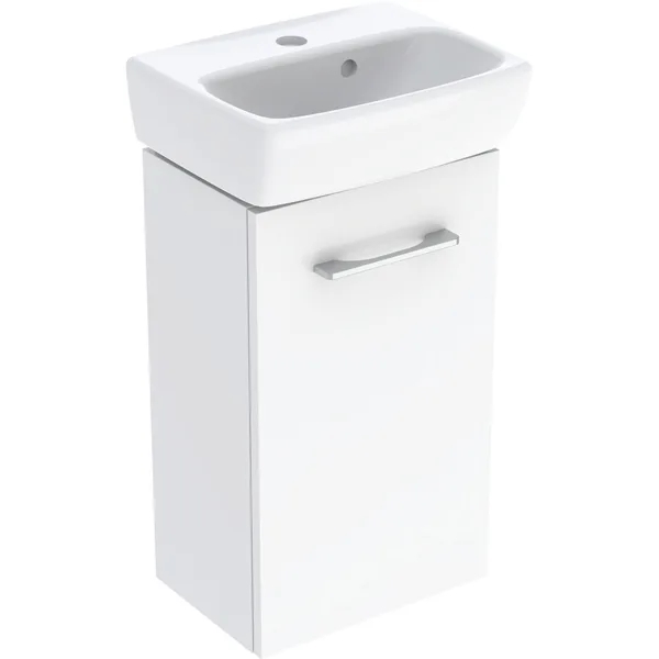 Darmowa Dostawa - Umywalka z szafką 35.5 cm białą Geberit Selnova Square 502746001