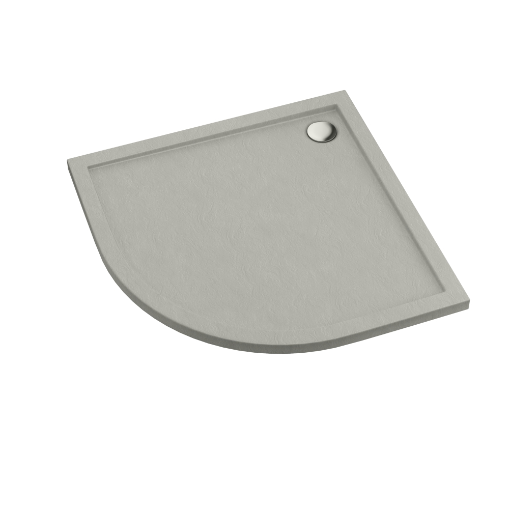 Darmowa Dostawa - Brodzik półokrągły 80x80 cm cement Schedpol Caspar New Cement Stone 32333CTST