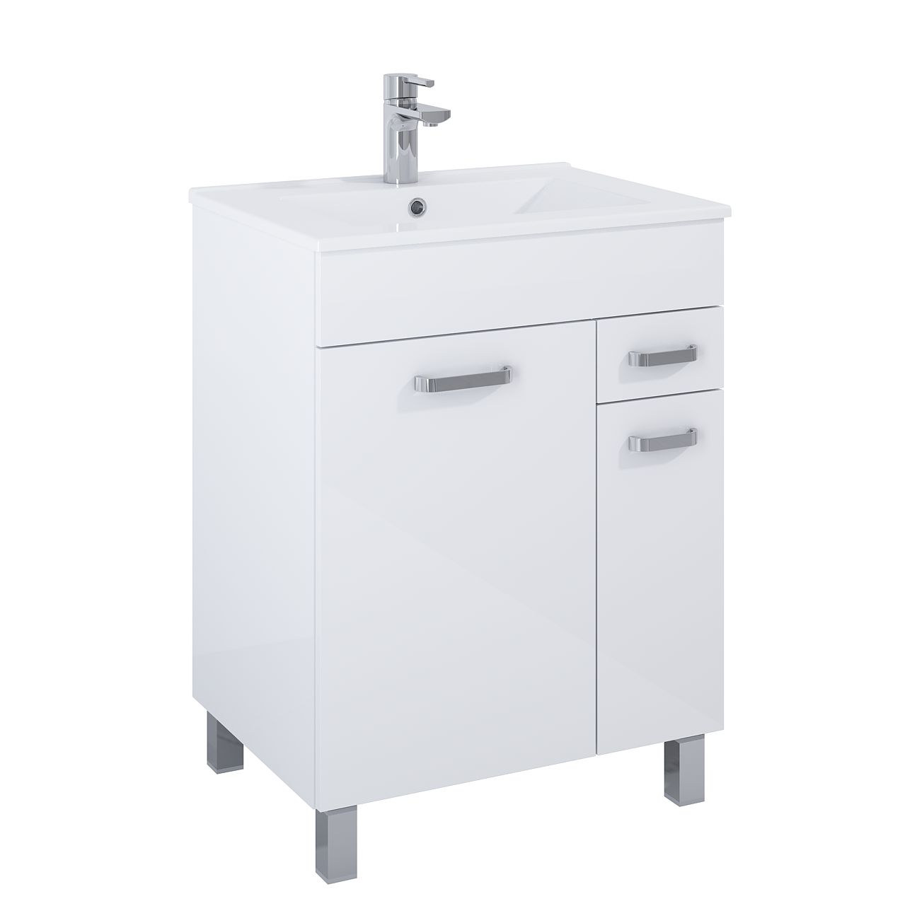 Darmowa Dostawa - Umywalka z szafką 60 cm białą Elita Sunn RE169194008060