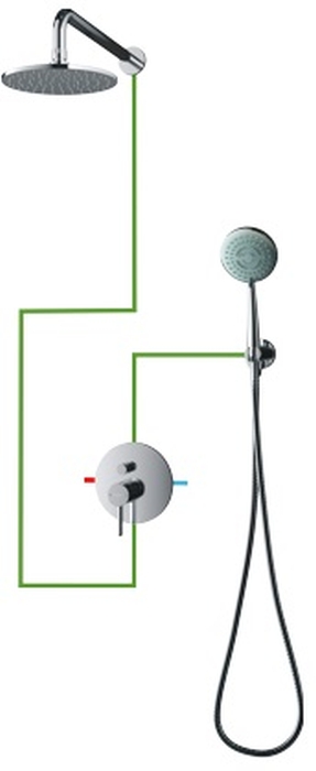 Darmowa Dostawa - Zestaw prysznicowy podtynkowy chrom Omnires Sys SYSY21CR