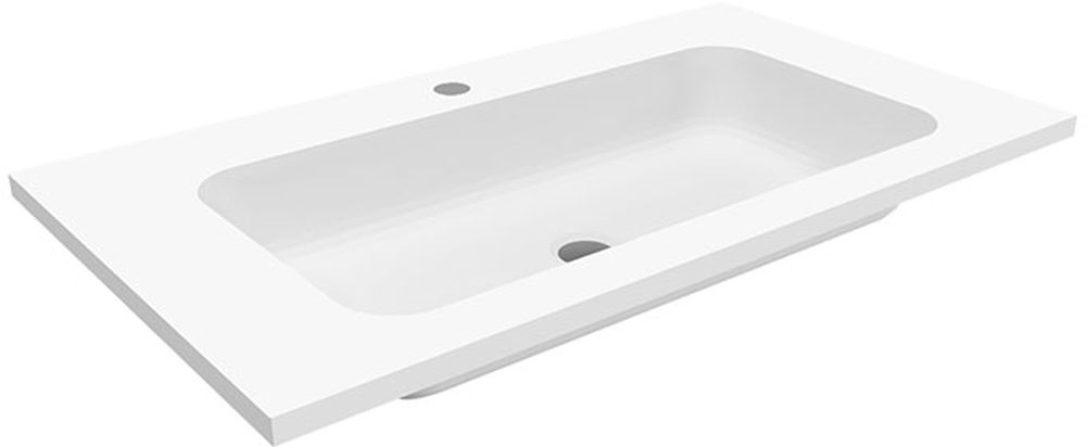 Darmowa Dostawa - Umywalka 80x45 cm prostokątna wpuszczana biała Cristalstone Linea Simpla U800MCOTCR