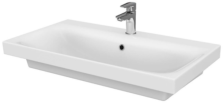 Darmowa Dostawa - Umywalka 80x45 cm prostokątna ścienna-meblowa biała Cersanit Moduo K116013