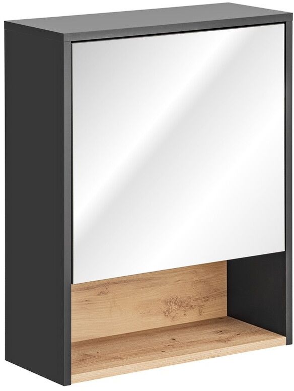 Darmowa Dostawa - Szafka 60x25x75 cm z lustrem szara Comad Borneo BORNEOCOSMOS840FSC