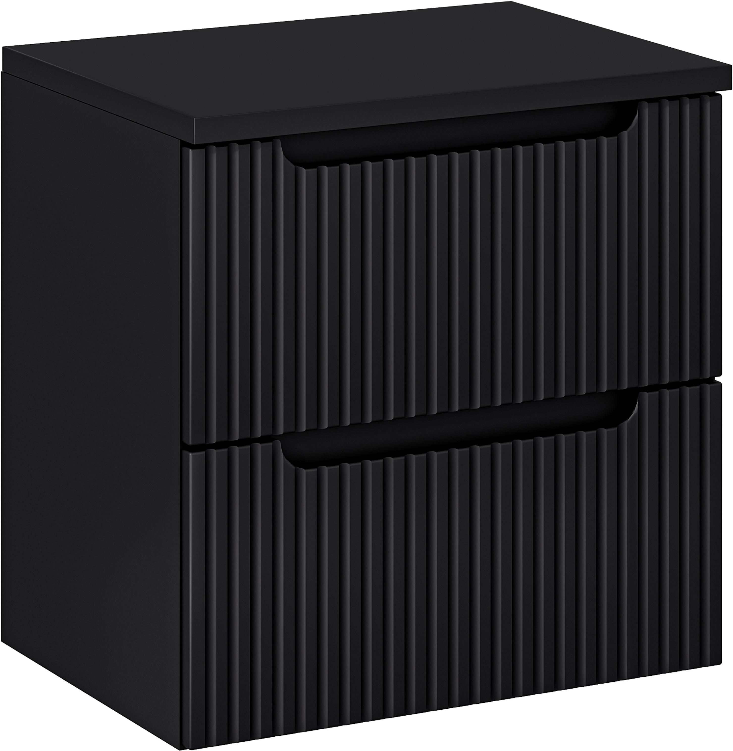 Darmowa Dostawa - Szafka z blatem 60x40x57 cm podumywalkowa wisząca czarna Comad Nova Black SETNOBBBLACK60CMS