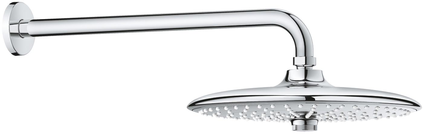 Darmowa Dostawa - Deszczownica z ramieniem 26x26 cm okrągła starlight chrome Grohe Euphoria 26458000