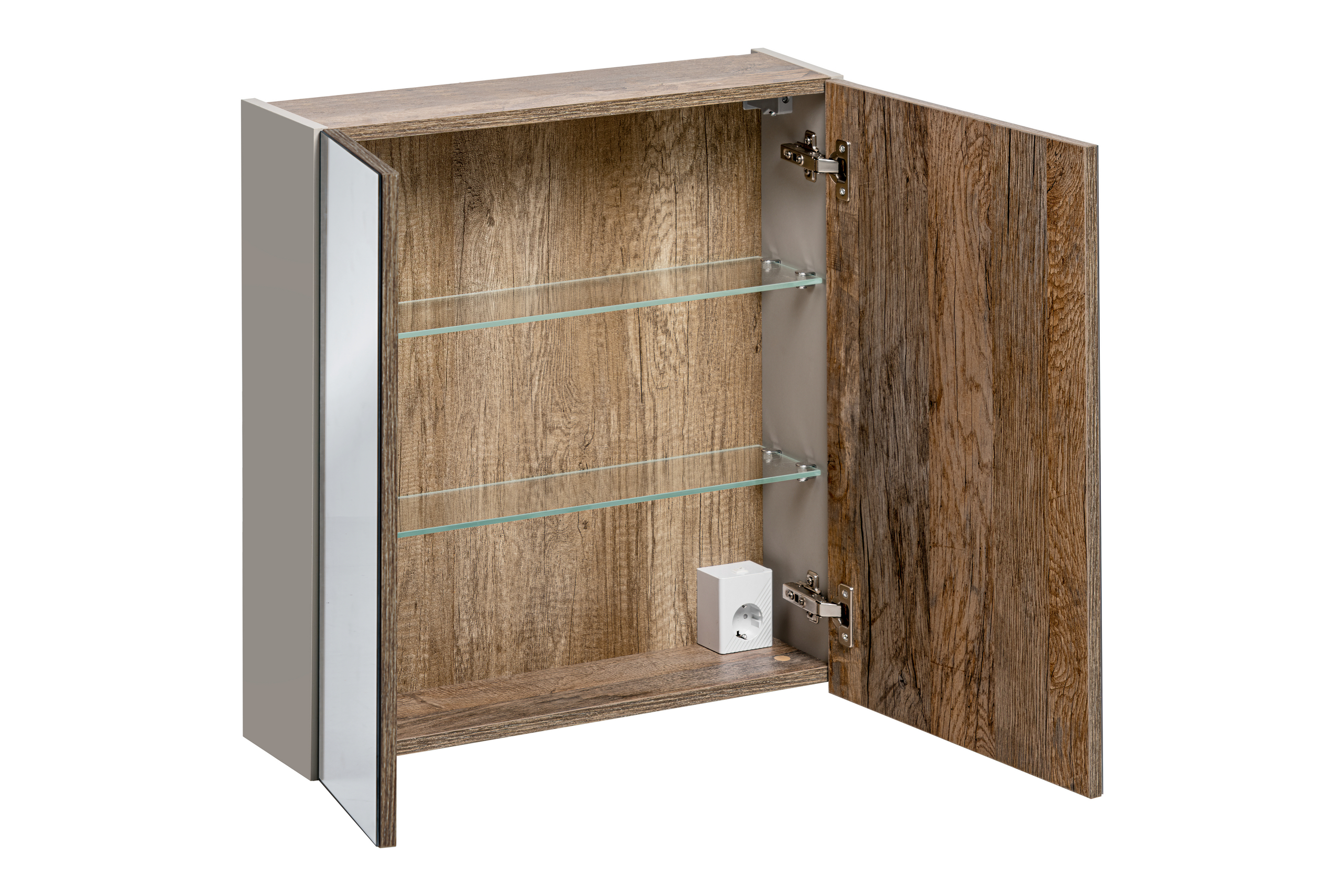 Darmowa Dostawa - Szafka 60x17x65 cm z lustrem szara Comad Santa Fe Taupe SANTAFETAUPE8460A2D