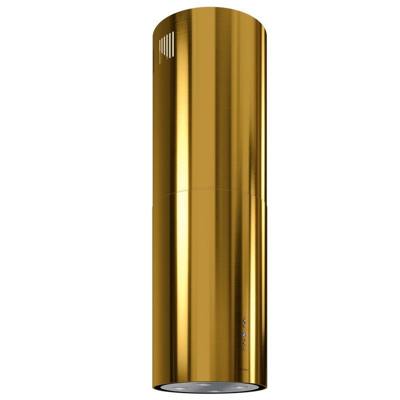 Darmowa Dostawa - Okap kuchenny 39 cm wyspowy złoty Globalo Exclusive Cylindro Isola CYLINDROISOLA397GOLD