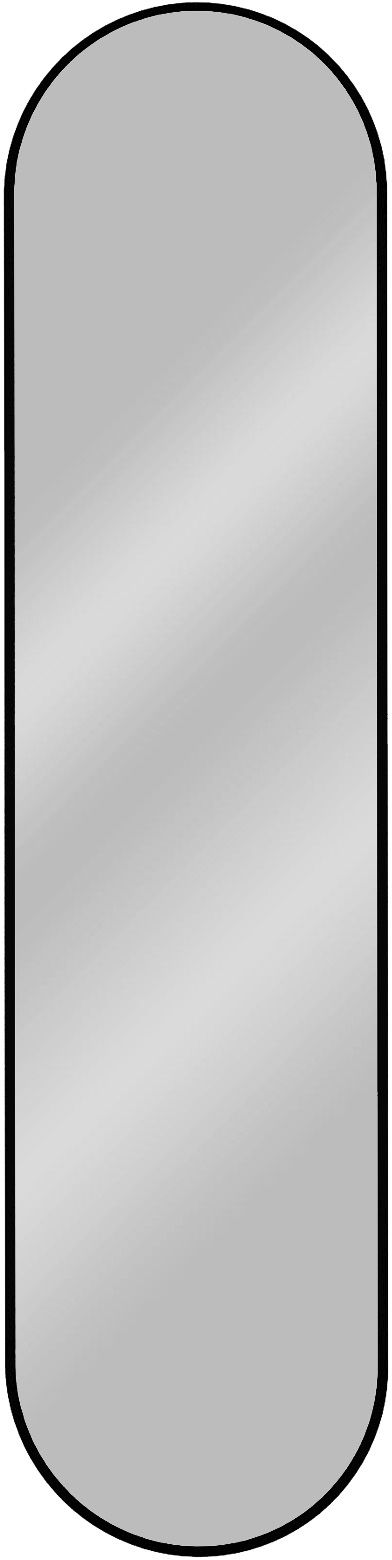 Darmowa Dostawa - Lustro 40x155 cm owalne czarny Baltica Design Tiny Border Pastille 5904107905730