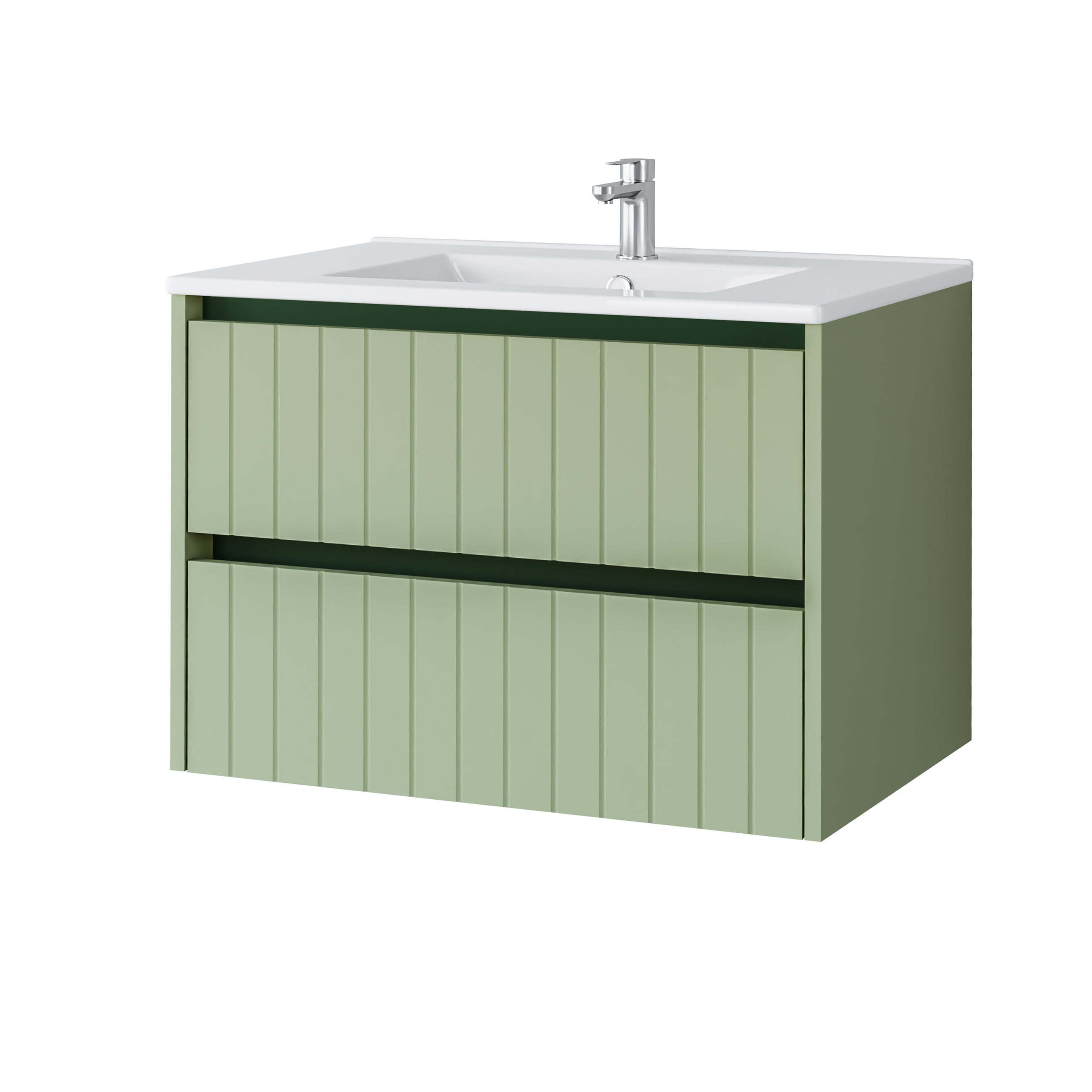 Darmowa Dostawa - Umywalka z szafką 70 cm zieloną Uptrend Melito 002SU7003UP4530700