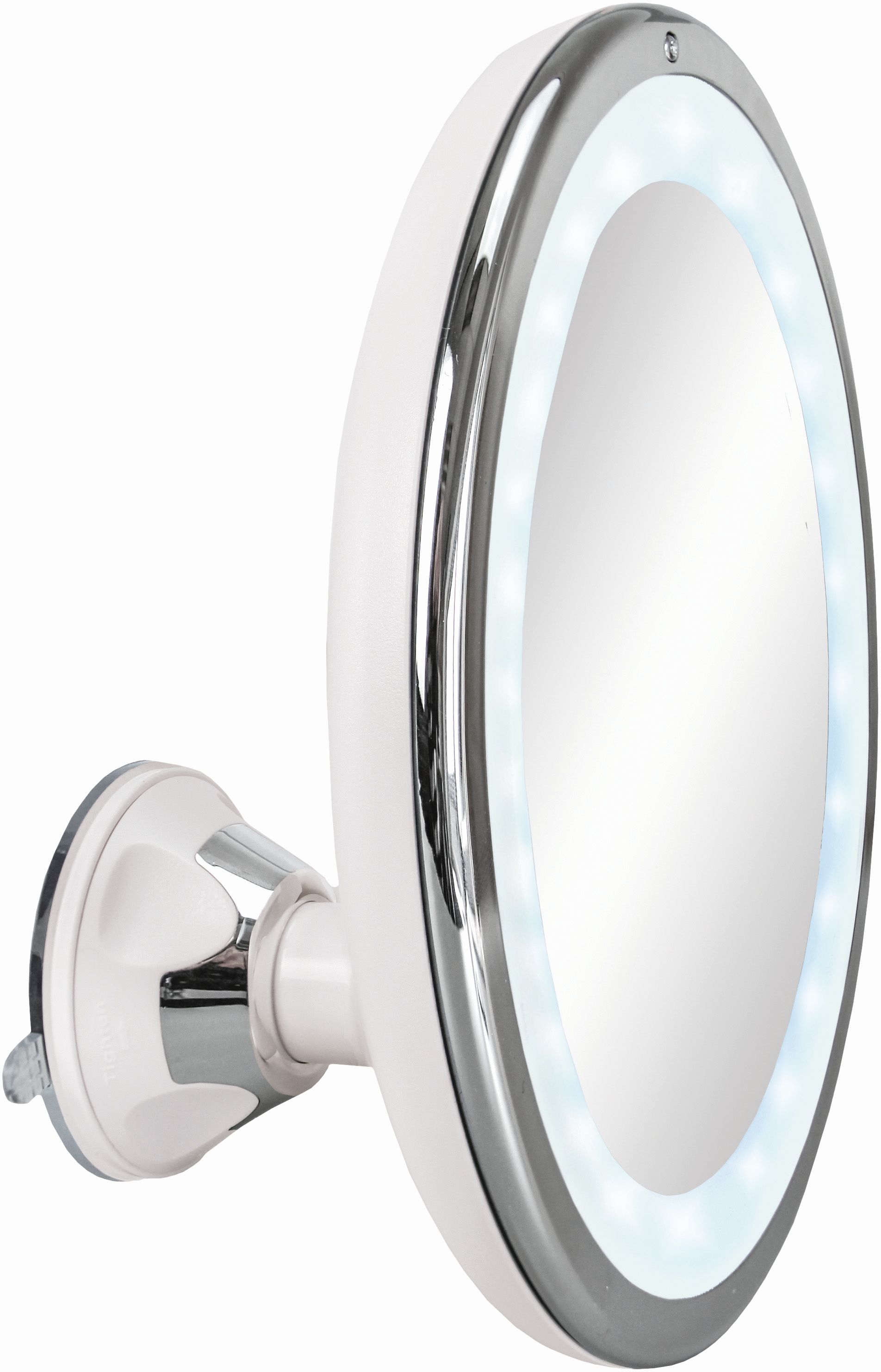 Darmowa Dostawa - Lusterko kosmetyczne 20x20 cm okrągłe z oświetleniem chrom Kleine Wolke LED Mirror 8099127886